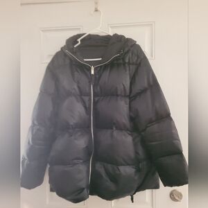 Theory Hooded Down Jacket Size M Preowned.